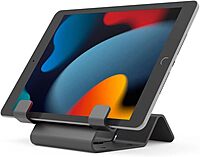 Universal Security Tablet Holder With Security Cable Lock and Plate, Black (CL12UTHBB)