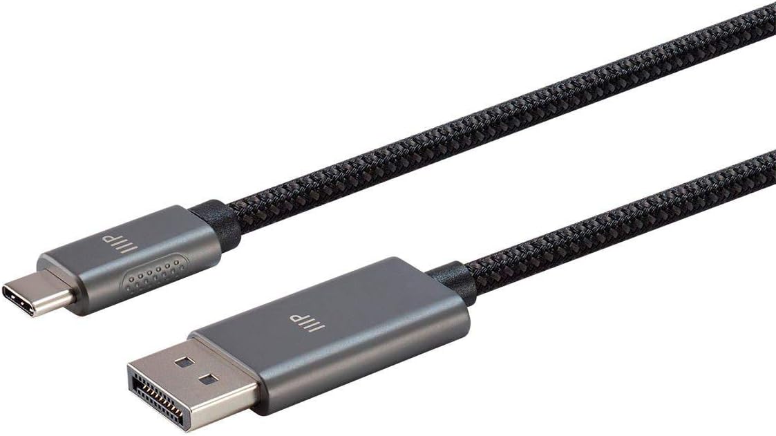 Monoprice Bidirectional USB Type-C to DisplayPort 1.4 Cable - 4K@60Hz, Easy Plug and Play, Nylon-Braided Jacket, 6 Feet
