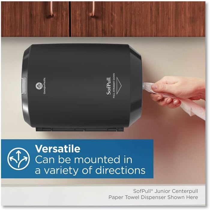 Georgia-Pacific Professional SofPull CenterPull Hand Towel Dispenser, Black
