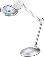 Victory Light 9VSL40203SC 22 inch Silver LED Magnifier Lamp with Clamp for use in Home, Office, and Crafting