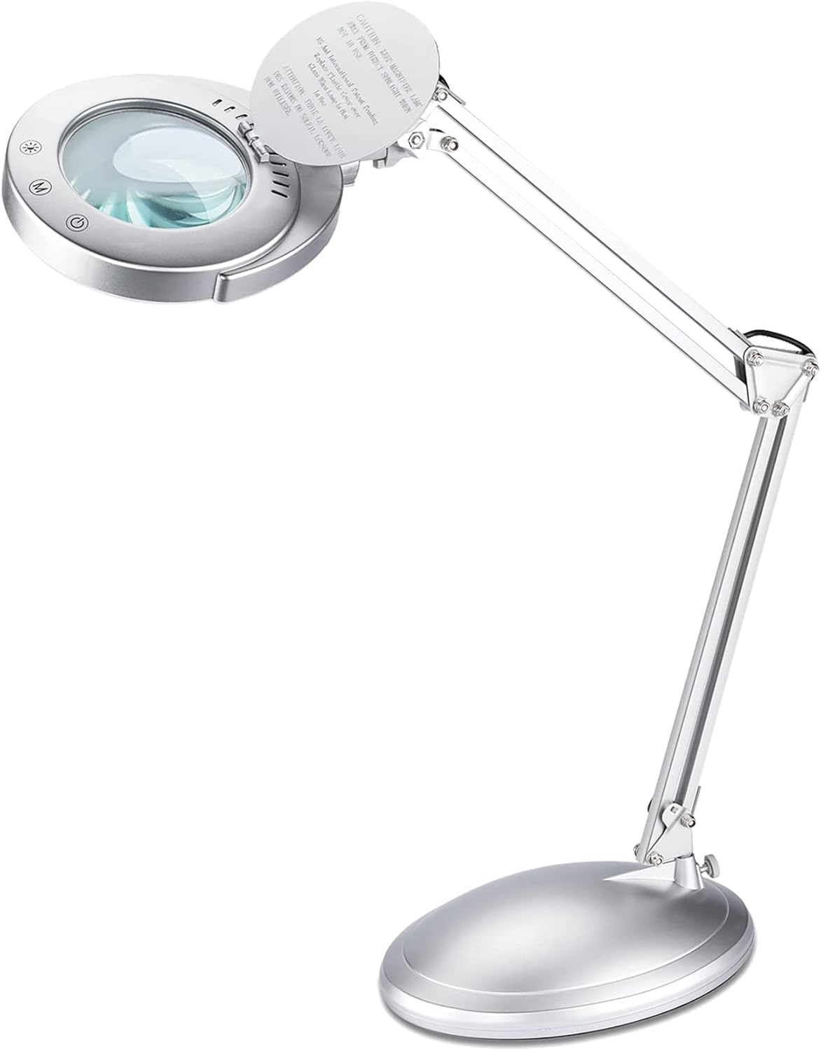 Victory Light 9VSL40203SC 22 inch Silver LED Magnifier Lamp with Clamp for use in Home, Office, and Crafting