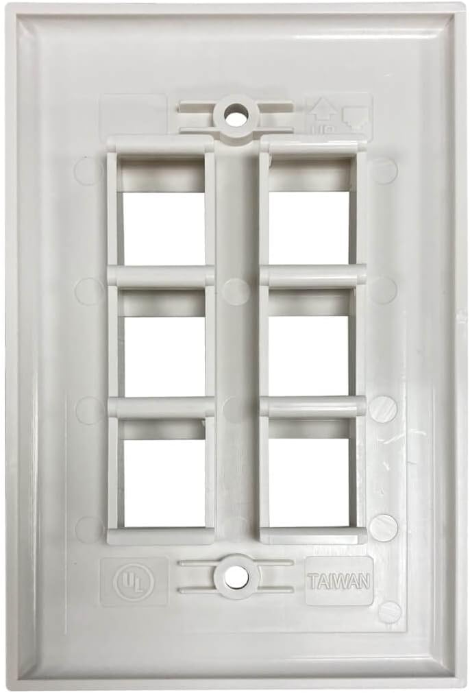 Tripp Lite Safe-IT Single-Gang Keystone Wall Plate, Ivory