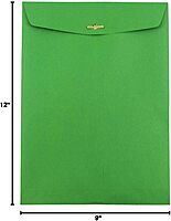 JAM Paper Open-End 9 x 12 Colored Catalog Envelopes with Clasp Closure
