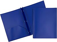 JAM Paper Plastic 2-Pocket POP Folders with Metal Prongs