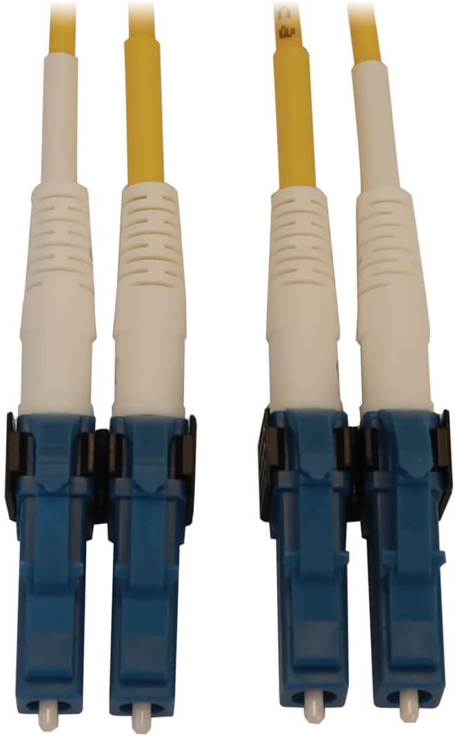 Tripp Lite N370X Switchable Singlemode Duplex LC-to-LC Fiber Patch Cable, 9/125 OS2, LSZH, Yellow