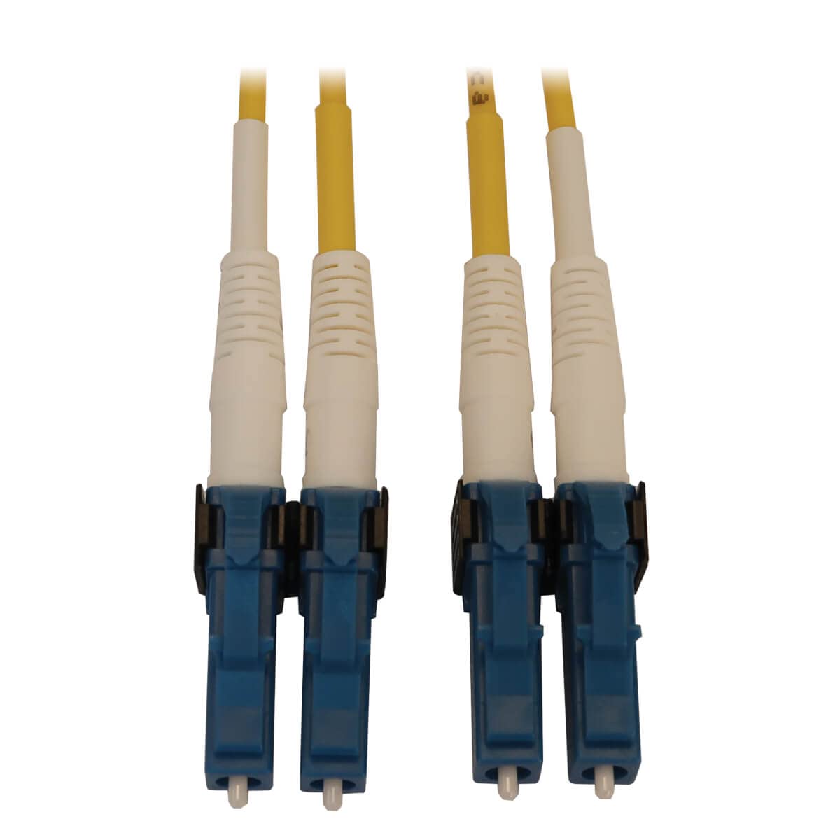 Tripp Lite N370X Switchable Singlemode Duplex LC-to-LC Fiber Patch Cable, 9/125 OS2, LSZH, Yellow