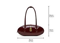 OIL WAXED COWHIDE UNDERARM SINGLE SHOULDER BAG WINE RED