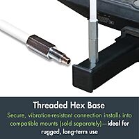 CHECKERS Warning Whips Safety Flags with Threaded Hex Base