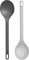 Hydro Flask Serving Spoons Set - Outdoor Kitchen Camping Dinnerware Silverware Birch Gray Grill