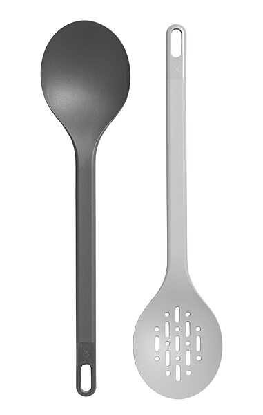 Hydro Flask Serving Spoons Set - Outdoor Kitchen Camping Dinnerware Silverware Birch Gray Grill