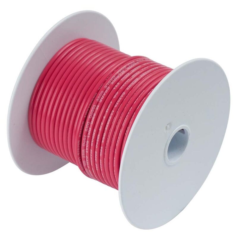 Ancor 113505 Tinned Copper Battery Cable, 4 AWG (19mm2), Red - 50ft