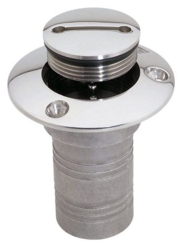 Attwood Enhanced Stainless Steel Alloy Deck Fill - 3-Inch Flange (Gasoline)