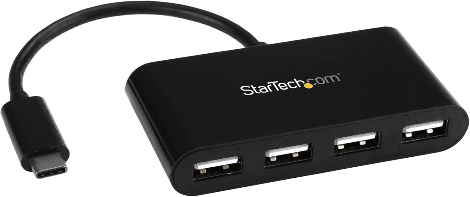 StarTech.com 4-Port USB-C Hub - USB-C to 4x USB-A Hub Adapter - Mini USB 2.0 Hub