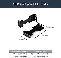 StarTech.com Server Rack Depth Extender - 4in / 10 cm - TAA Compliant - Recessed Rack Adapter - Rack Mount Adapter Kit