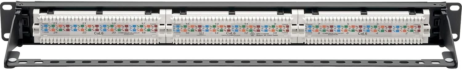 Eaton Tripp Lite Cat6 24-Port PoE+ Patch Panel, RJ45 Ethernet, 1U Rackmount