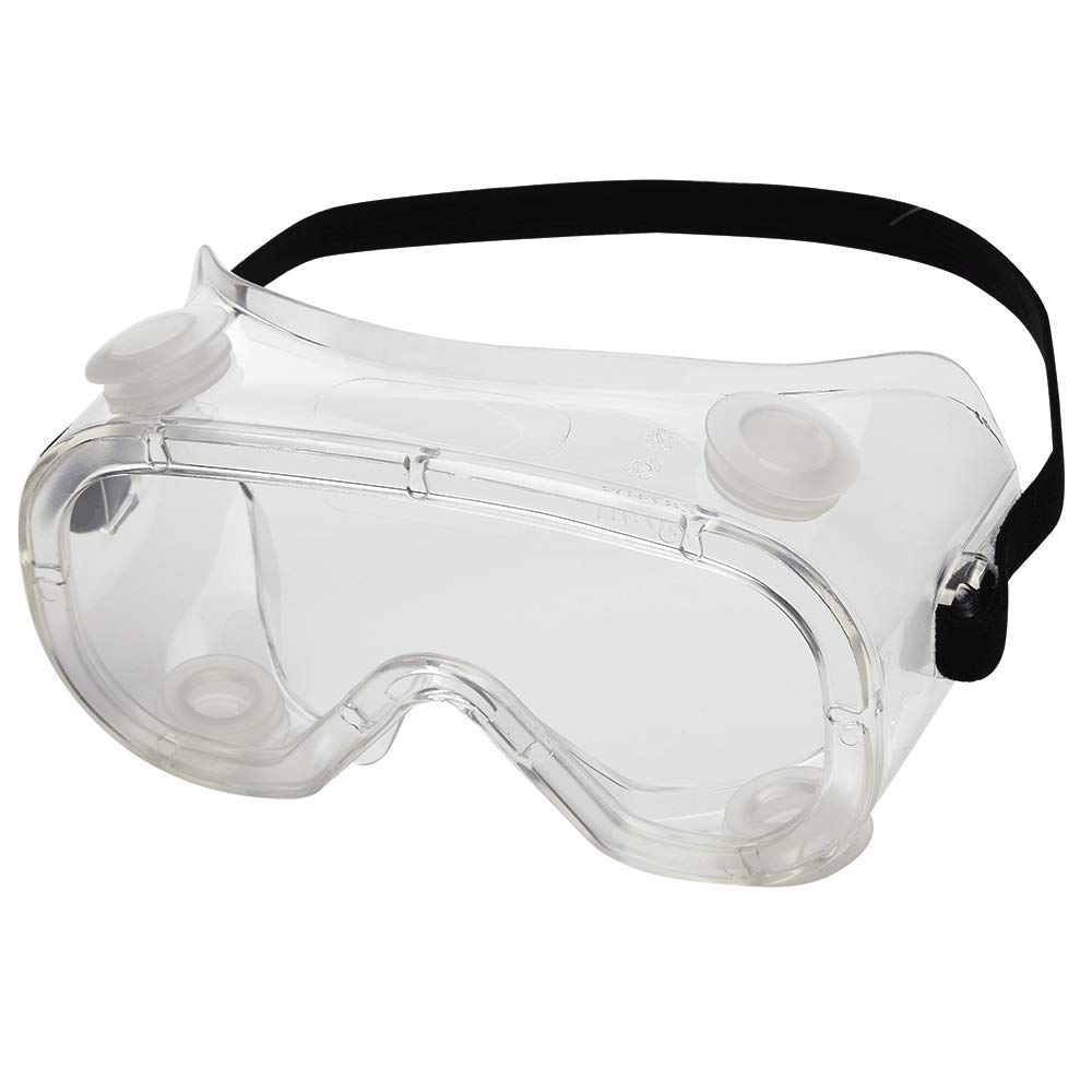 Sellstrom Flexible, Soft, Indirect Vent, Protective Safety Goggle, Clear Body, Uncoated, Clear Lens, Black Adjustable Strap