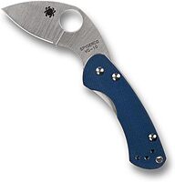 Blue G-10 Spyderco Balance R.I.L. Knife (2" Satin CPM SPY 27)
