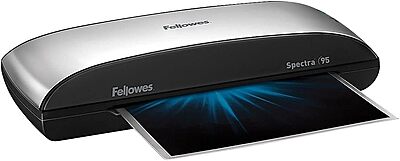 Fellowes® Spectra™ 95 Laminator With Combo Kit, 9 1/2" Entry Width, 3"H x 14 1/2"W x 7"D, Silver/Black