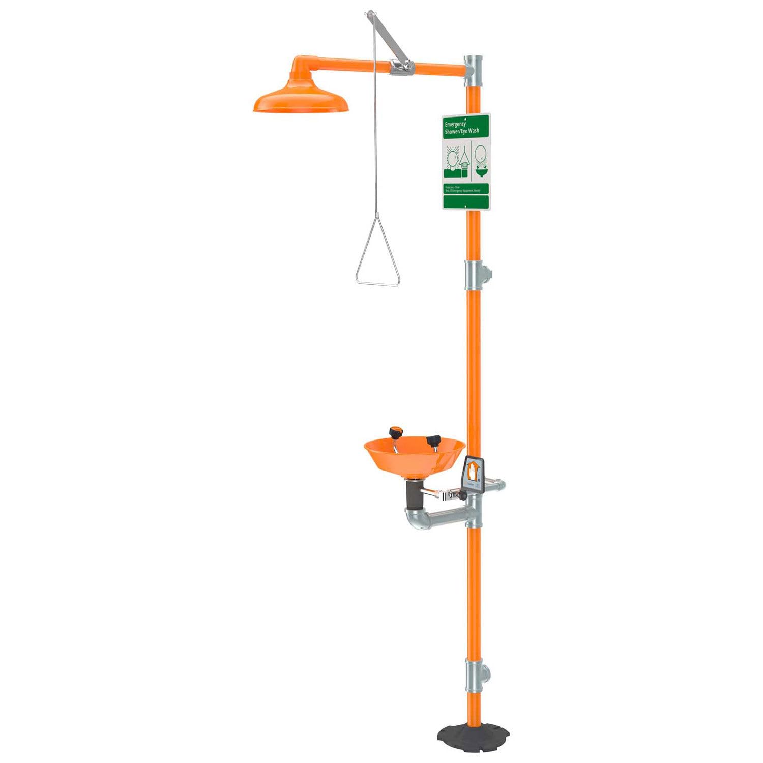 Guardian Equipment G1902P Combination Showers, Hand Operated, ABS Plastic, Orange