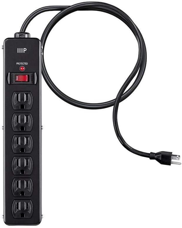 Monoprice Heavy Duty Metal Surge Protector Power Strip / Power Box