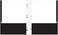 Office Depot® Brand 2-Pocket School-Grade Paper Folder with Prongs, Letter Size, Black