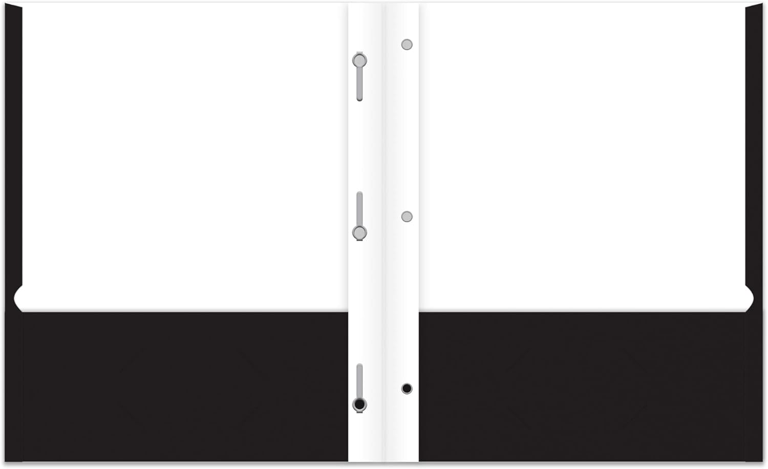 Office Depot® Brand 2-Pocket School-Grade Paper Folder with Prongs, Letter Size, Black
