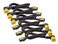 APC by Schneider Electric Power Cord Kit (6 ea), Locking, C13 TO C14 (90 Degree), 0.6m, North America