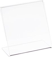 Azar Displays Acrylic L-Shaped Sign Holders, Clear - Pack of 10