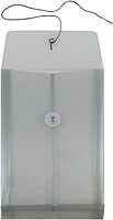JAM PAPER Open-End Plastic Envelopes, Button & String