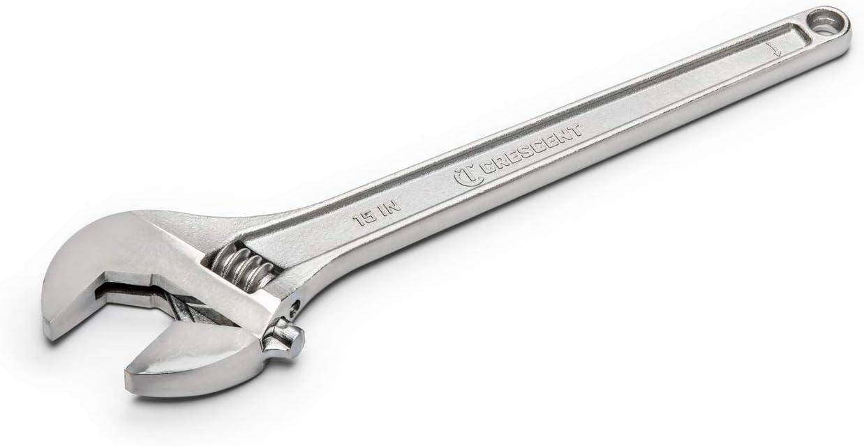 Crescent Adjustable Tapered Handle Wrench - Boxed - Home Improvement, Garage & Mechanic Versatile Hand Tool - 15" - AC215BK