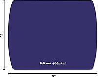 Fellowes Microban Ultra Thin Mouse Pad - Blue - 7in x 9in x 0.1in Dimension - Blue