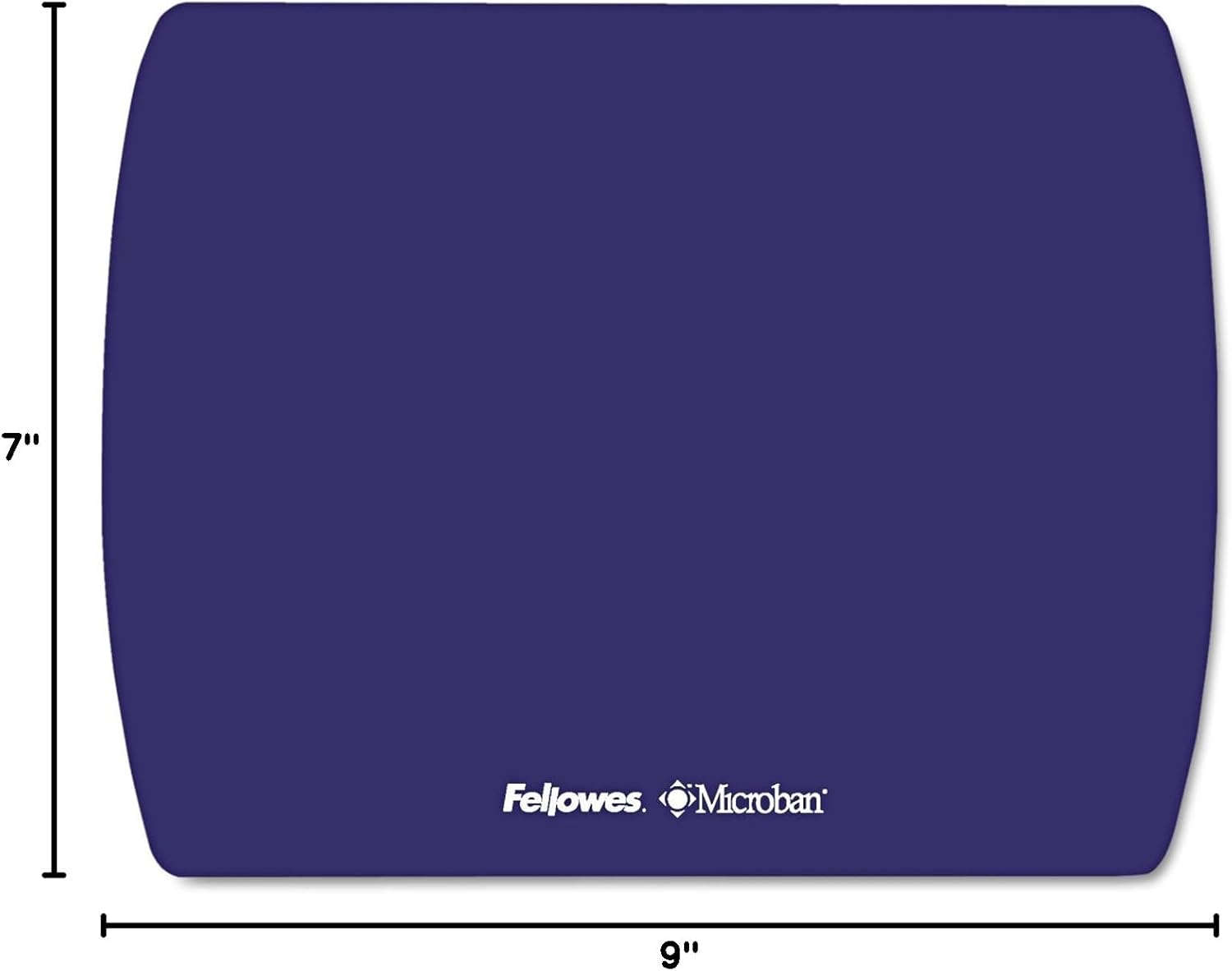 Fellowes Microban Ultra Thin Mouse Pad - Blue - 7in x 9in x 0.1in Dimension - Blue