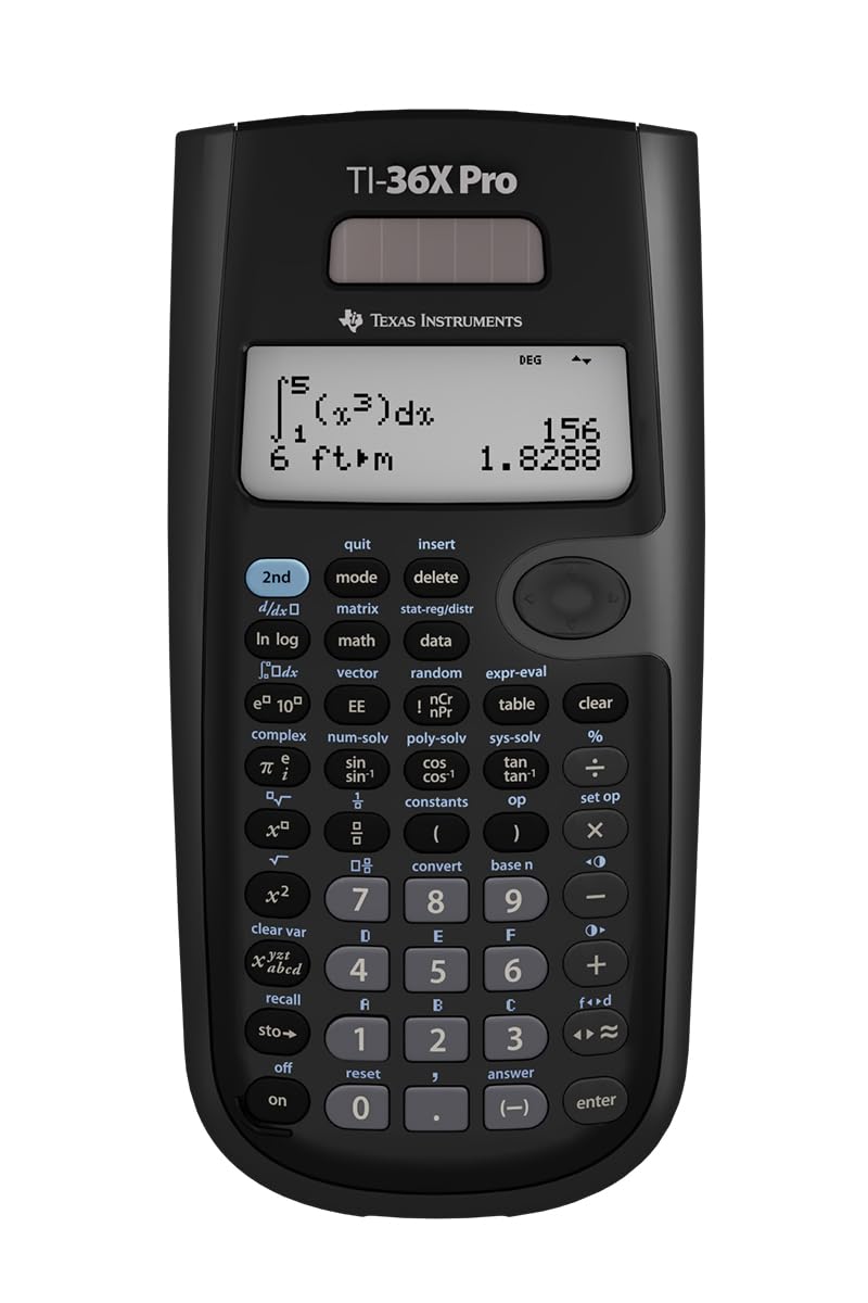 Texas Instruments TI-36X Pro Engineering/Scientific Calculator - 4-line MultiView (Black)