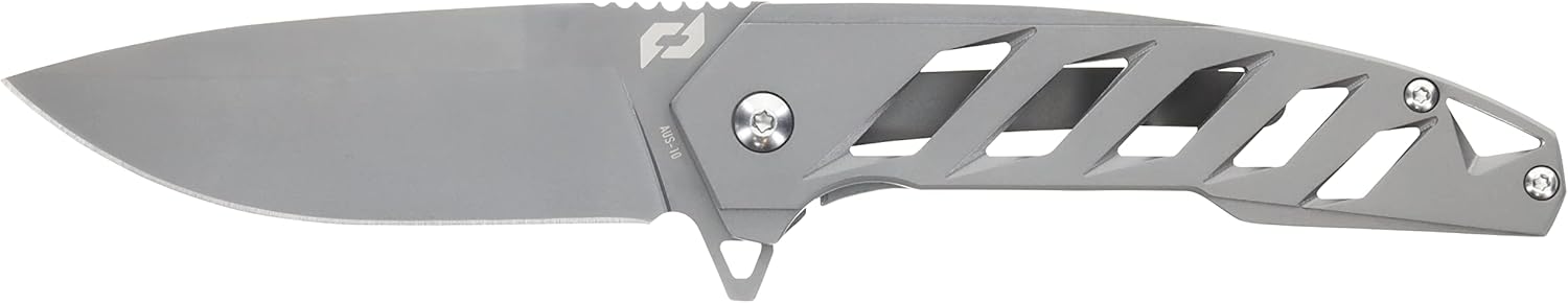Schrade Delta Class Ventricle Folder 7in with 3in AUS-10 Steel Blade and Aluminum Handle for EDC