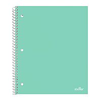 Office Depot® Brand Stellar Poly Notebook, 8-1/2" x 11",1 Subject, College Ruled, 80 Sheets, Assorted Colors, Pack Of 8