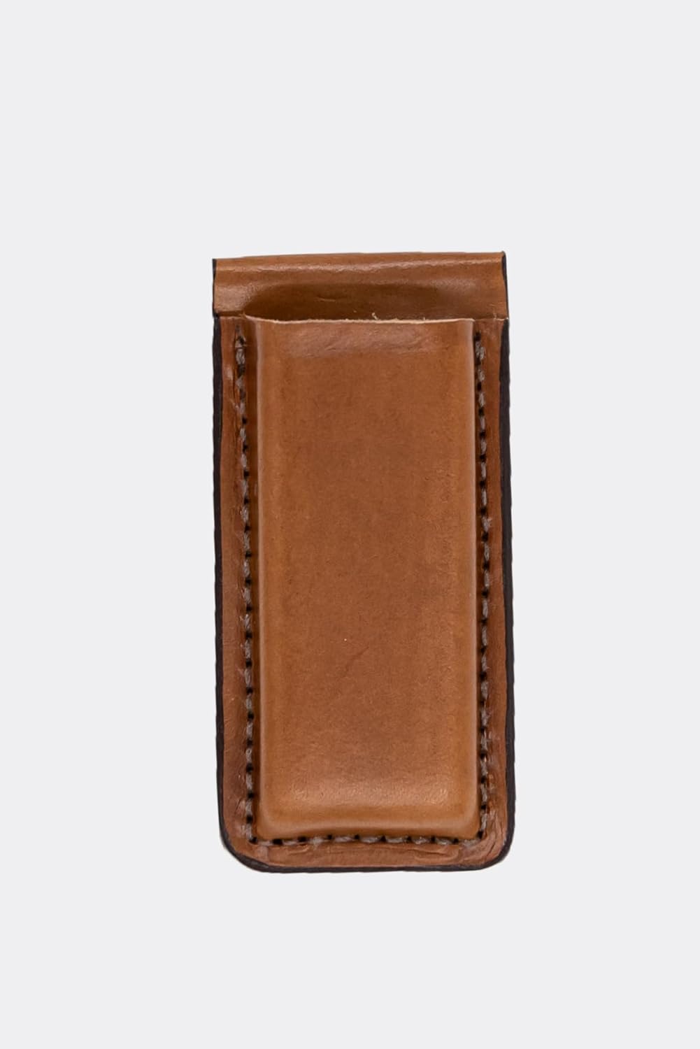 BIANCHI Model 20A Open Top Leather Magazine Pouch with Spring-Steel Belt Clip
