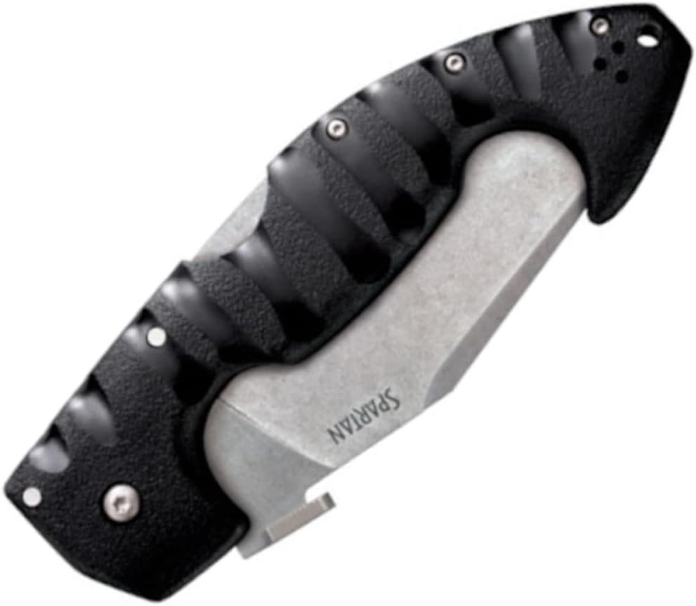 COLD STEEL Spartan 4.5 in Japanese AUS10A Blade Tactical Pocket Folding Knife withTri-Ad Lock and Griv-Ex Handle withSteel