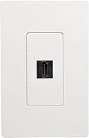 Tripp Lite High-Speed HDMI with Ethernet All-in-One Keystone/Panel Mount Extension Cable (M/F), Angled Connector, 1 ft. (P162-001-KPA-BK)