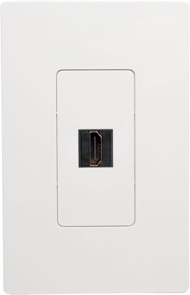 Tripp Lite High-Speed HDMI with Ethernet All-in-One Keystone/Panel Mount Extension Cable (M/F), Angled Connector
