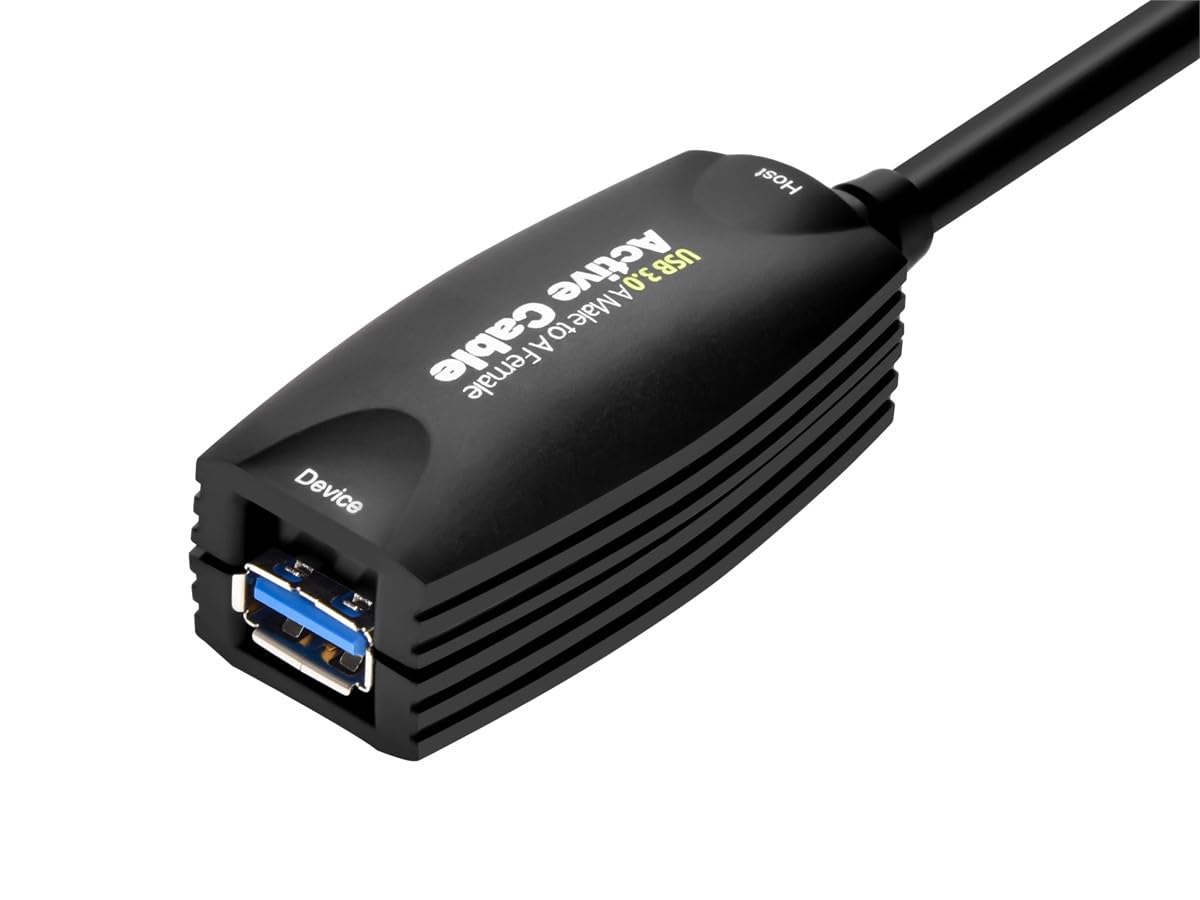 Monoprice 5-meter USB 3.0 A Male to A Female Active Extension Cable, Black