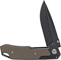 Smith & Wesson SW609 8.3in High Carbon S.S. Folding Knife with 3.6in Drop Point Blade and Stonewashed G-10 Handle