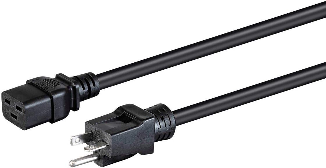 Monoprice Heavy Duty Power Cord - NEMA 5-20P to IEC 60320 C19, 20 Amp, 6ft
