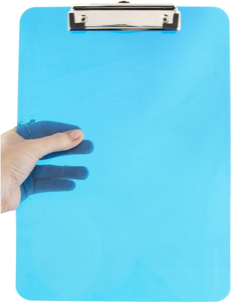 JAM PAPER Plastic Clipboards with Low-Profile Metal Clip - Letter Size