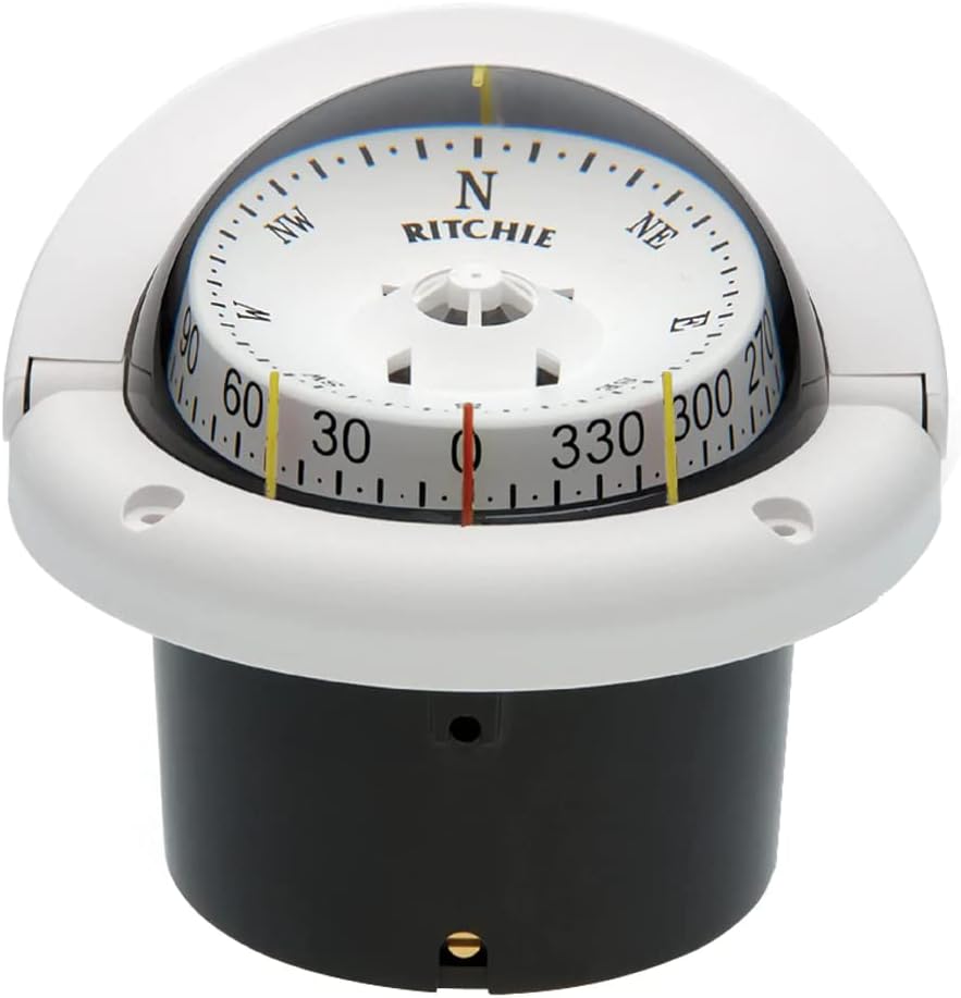 Ritchie HF-743W Helmsman Compass - Flush Mount - White