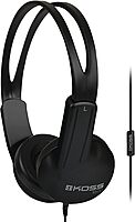Koss On-Ear Wired Headphones with Microphone, Black, ED1TCI