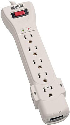 Tripp Lite 7-Outlet Surge Protector Power Strip with Right-Angle Plug