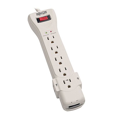 Tripp Lite 7-Outlet Surge Protector Power Strip with Right-Angle Plug