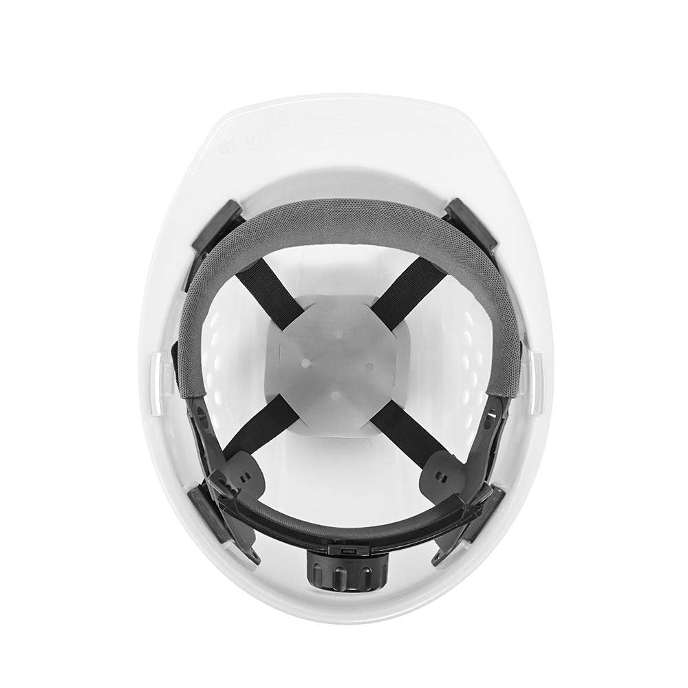 Jackson Safety Advantage Front Brim Hard Hat, Vented, 4-pt. Ratchet Suspension, White, 20220