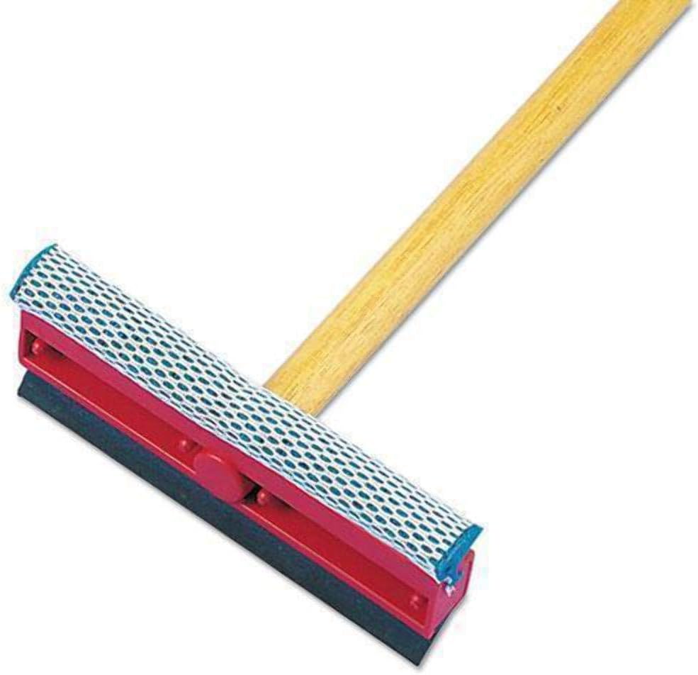 Boardwalk Rubber General-Duty Squeegee, 8inW, Black/Red