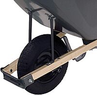 True Temper R6FF25 Wheelbarrow with Steel Tray and Never Flat Tire, 6-Cubic Foot Capacity